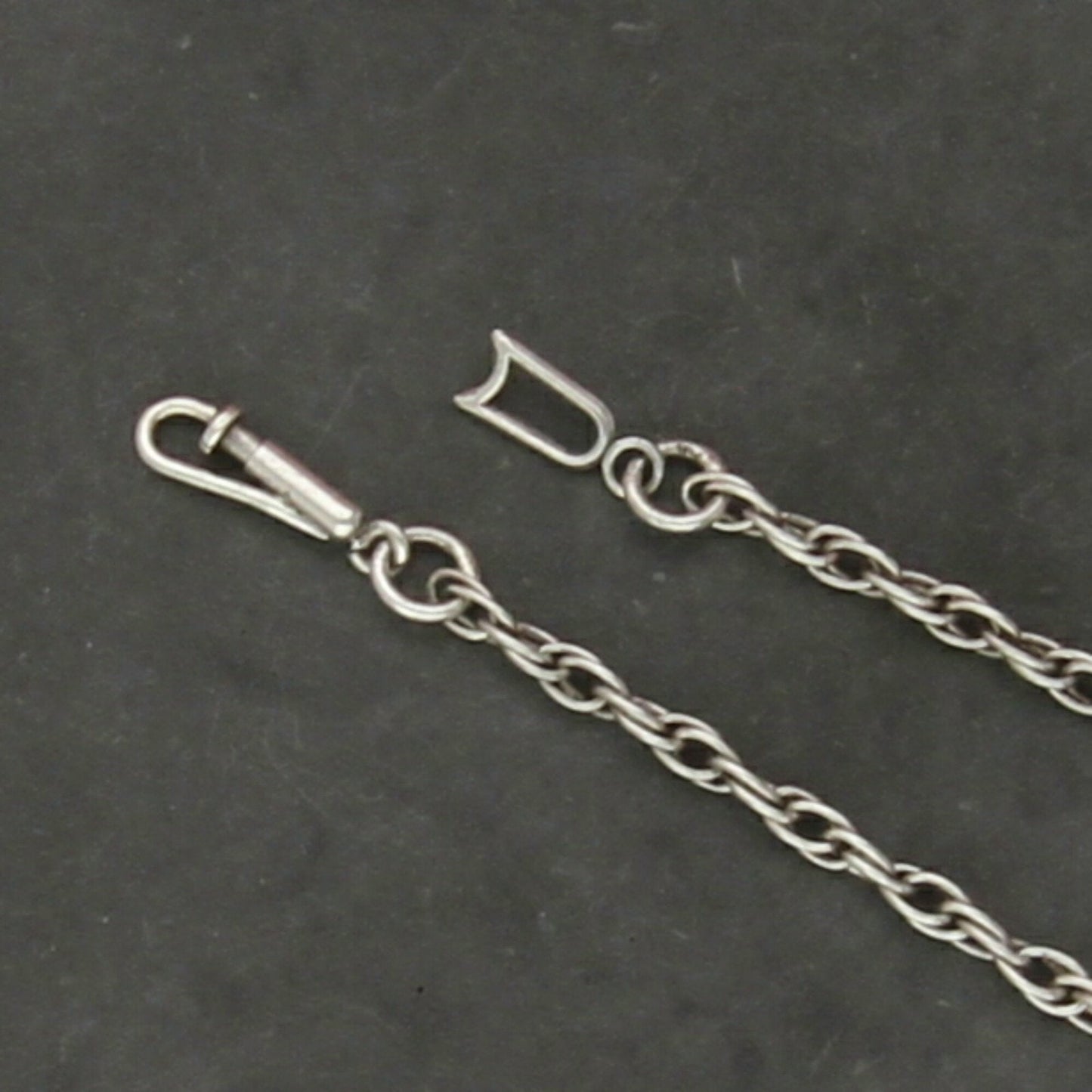 sterling silver vintage 2mm rope chain necklace size 20.5in