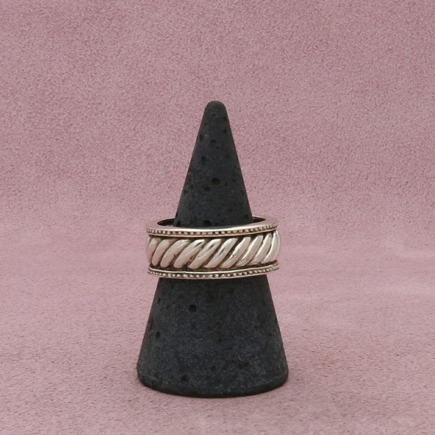 sterling silver vintage braided cable band ring size 8.5