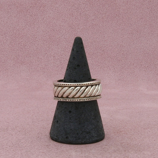 sterling silver vintage braided cable band ring size 8.5