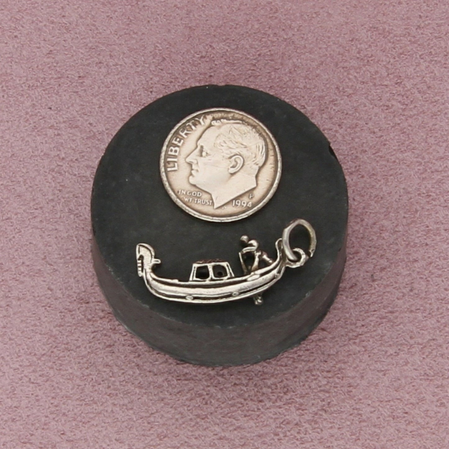 sterling silver vintage italian venice italy gondola charm pendant