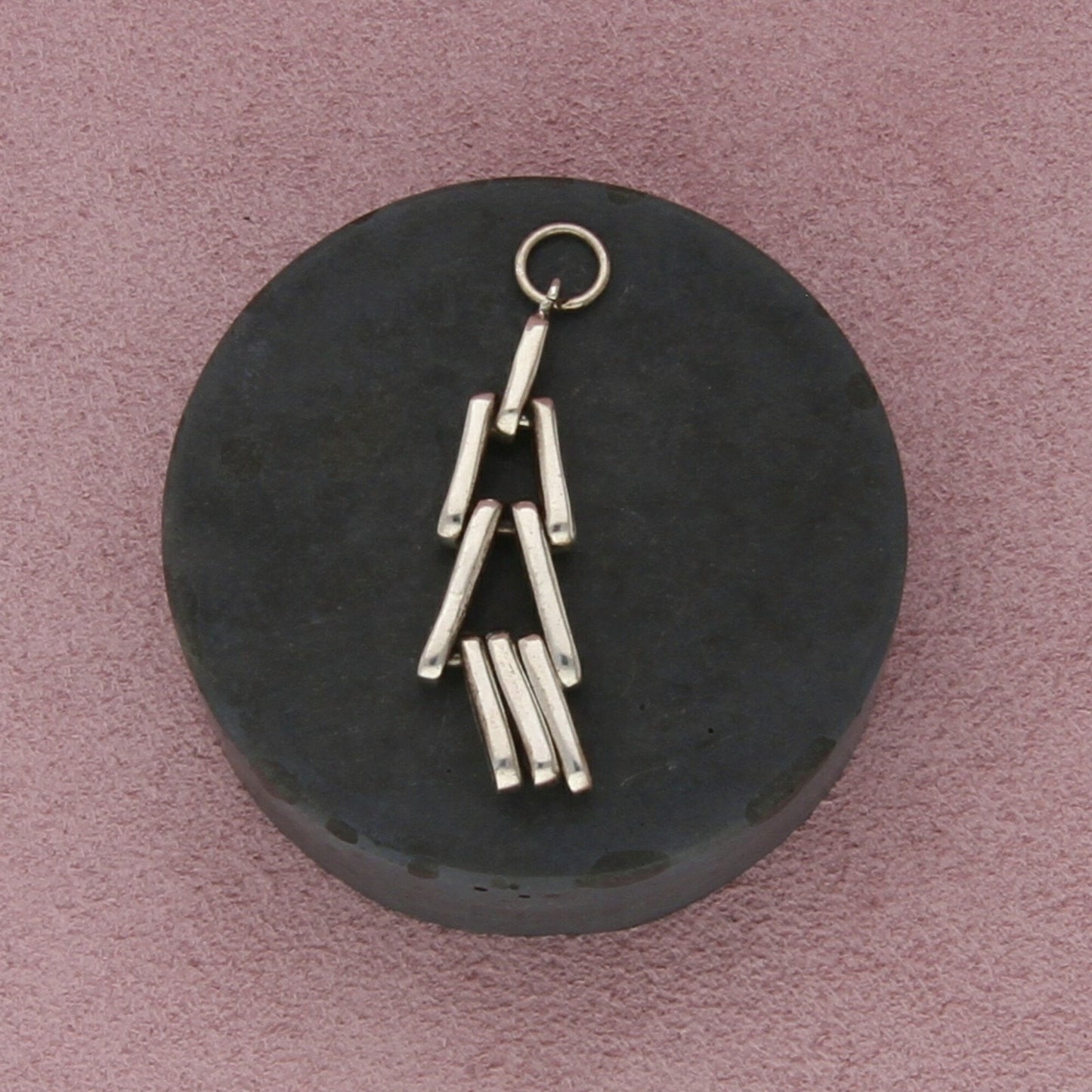 sterling silver vintage chain dangle pendant
