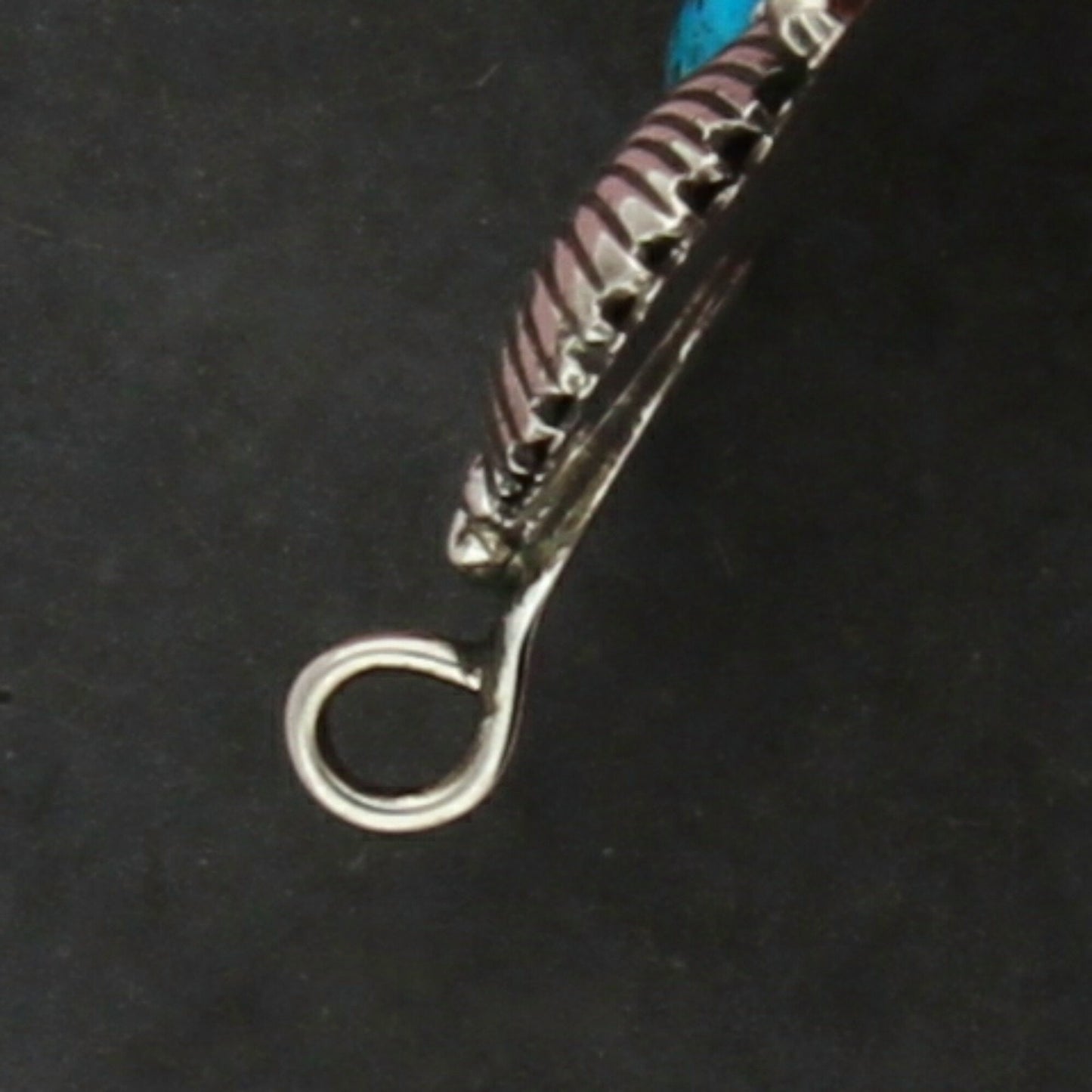 navajo sterling silver vintage turquoise feathers pendant