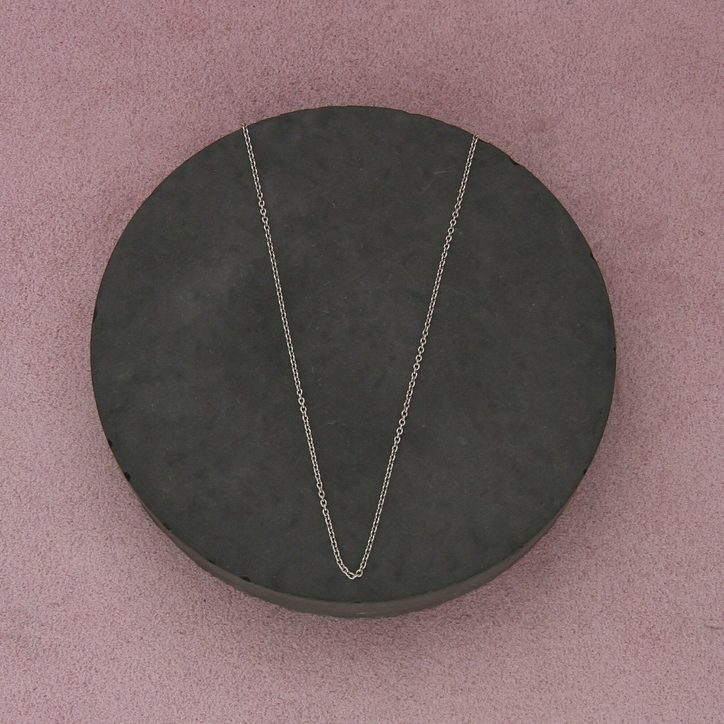 sterling silver 1mm cable chain necklace size 18in