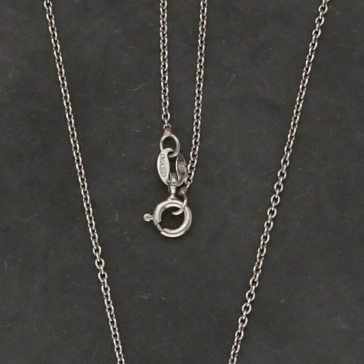 sterling silver 1mm cable chain necklace size 18in