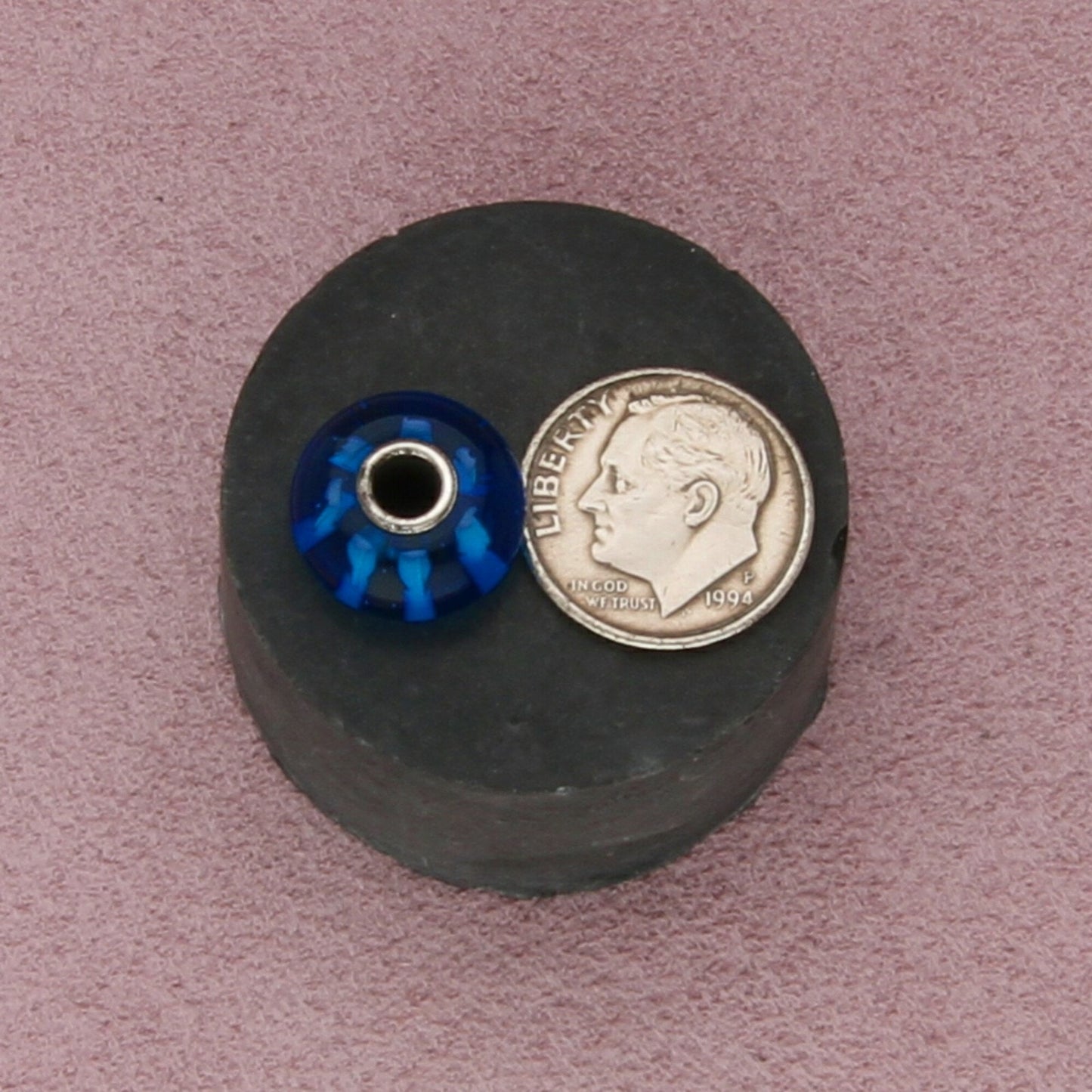 trollbeads sterling silver turquoise stripe murano glass bead charm