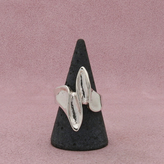 sterling silver vintage unique elongated ring size 9.5