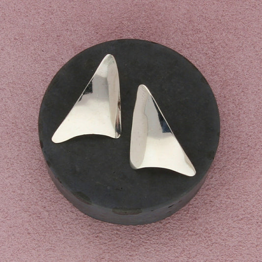 sterling silver vintage modernist post earrings