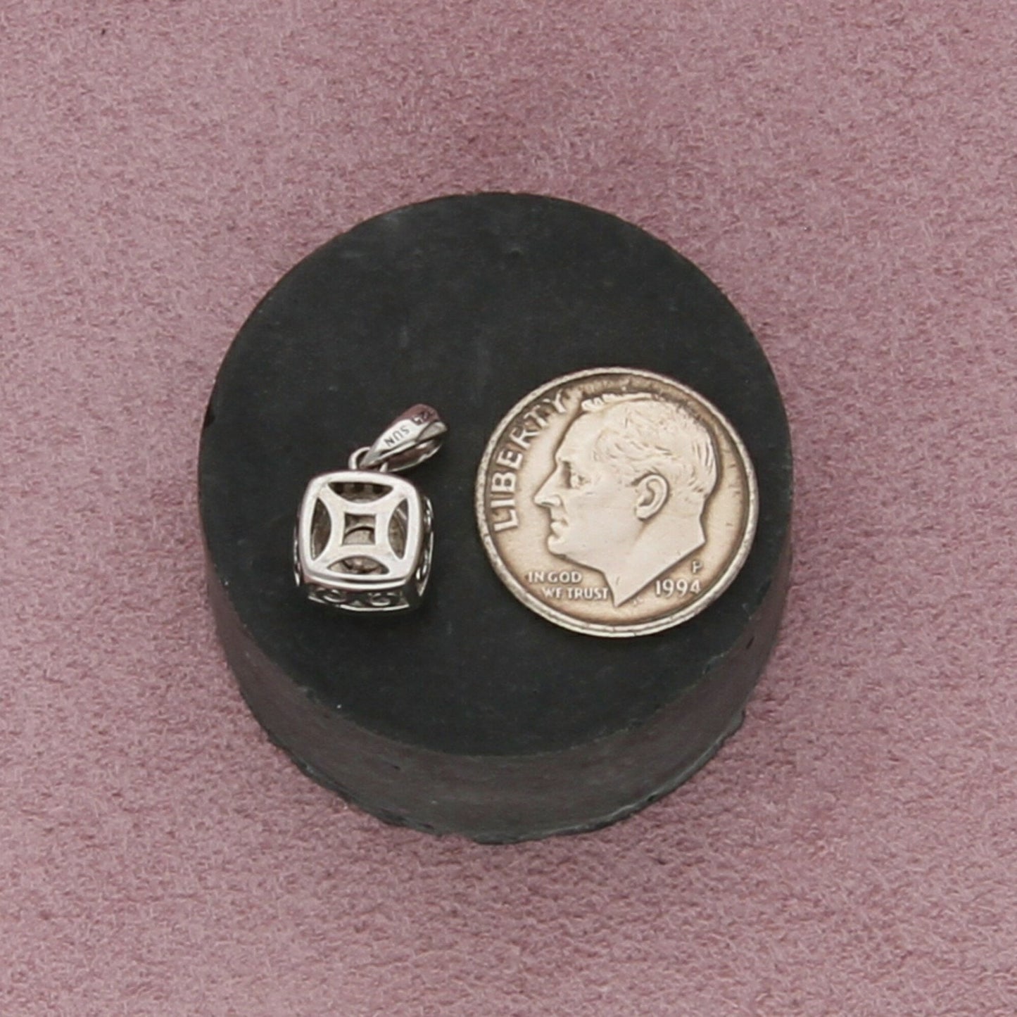 zales sterling silver diamond accent pendant