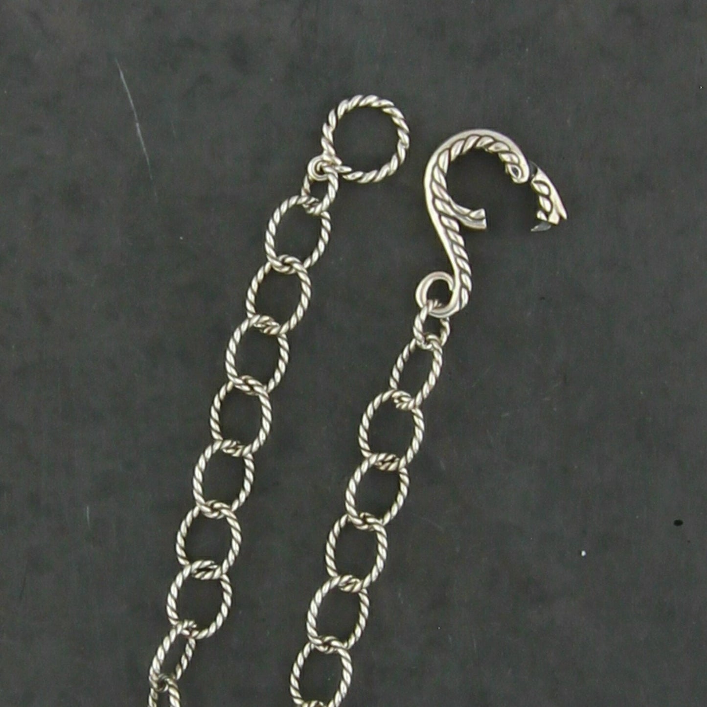 carolyn pollack sterling silver floral scroll layering chain necklace size 24in
