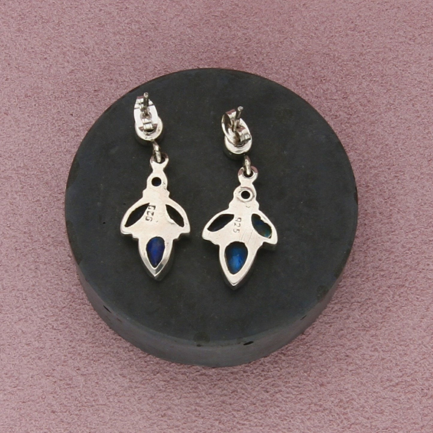 sterling silver moonstone dangle post earrings