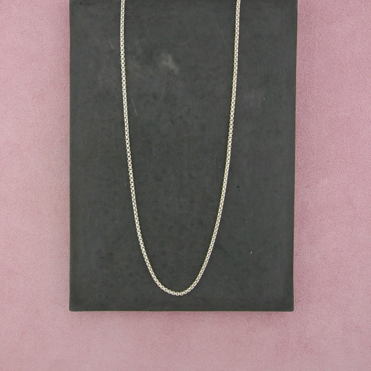 sterling silver italy 2mm box chain necklace size 18in