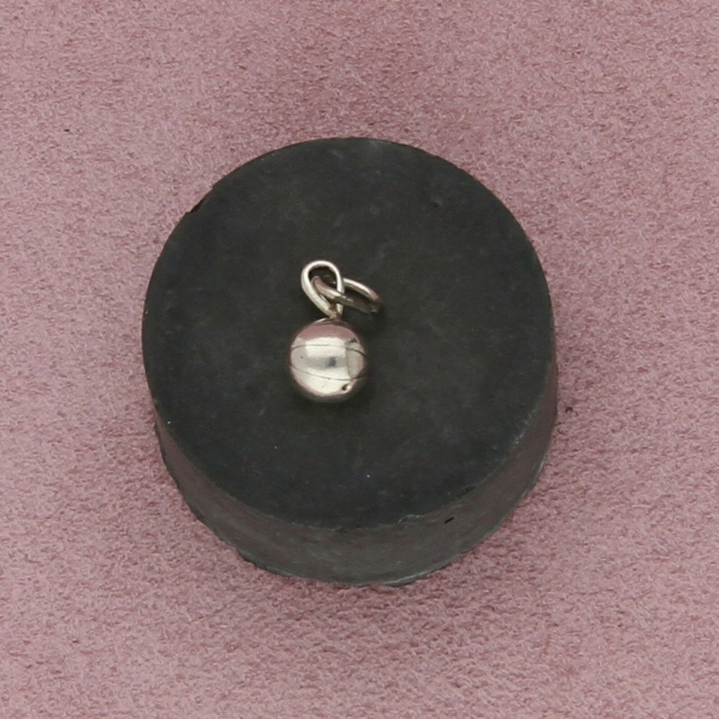 sterling silver vintage 3d basketball charm pendant