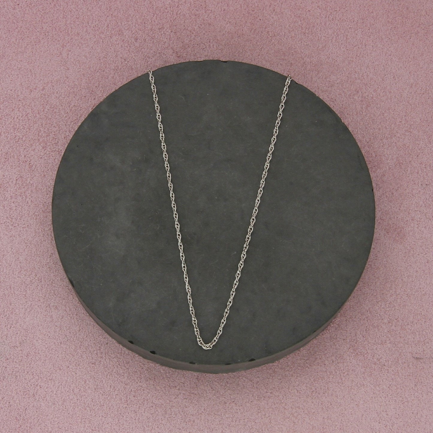 sterling silver 1mm prince of wales chain necklace size 24.5in