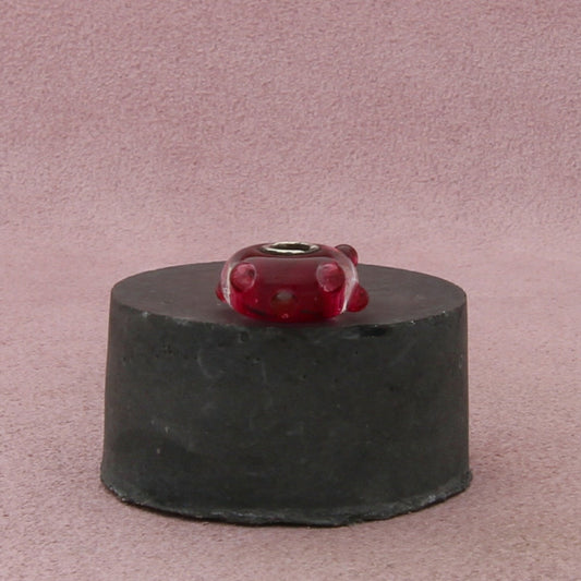 trollbeads sterling silver pink bud murano glass sterling bead charm