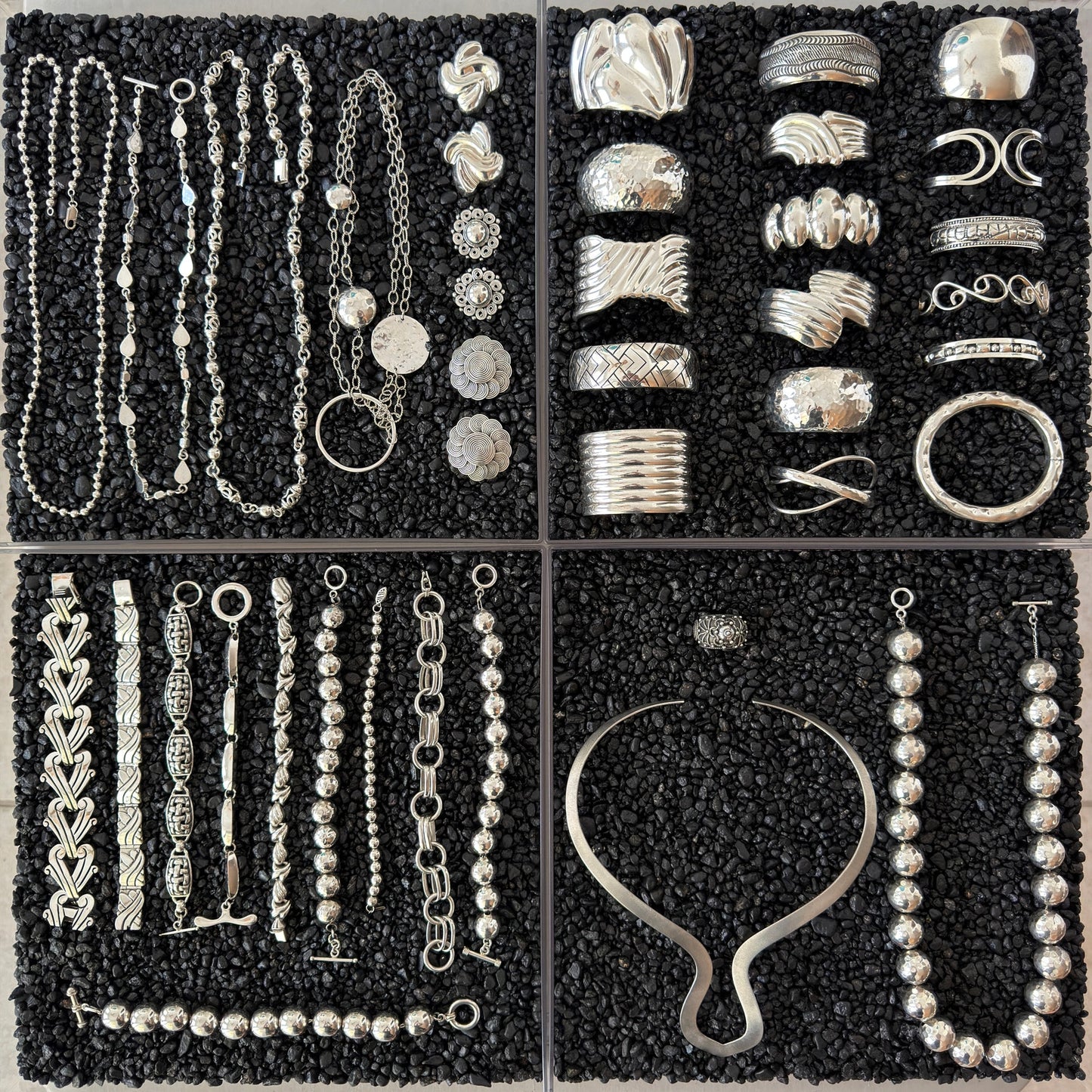 sterling silver quality jewelry lot (john hardy, taxco, native) no scrap 1766.9g
