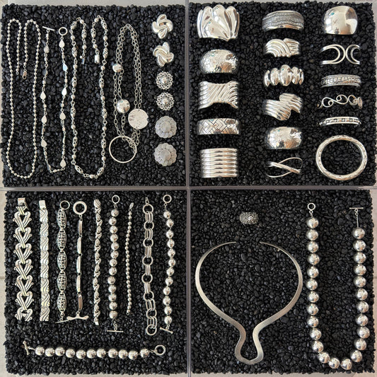 sterling silver quality jewelry lot (john hardy, taxco, native) no scrap 1766.9g