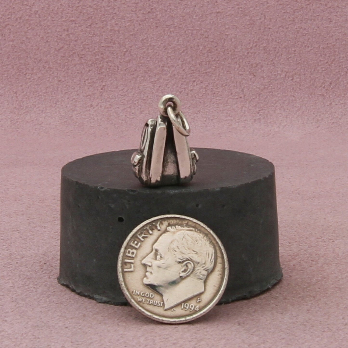 james avery sterling silver retired 3d backpack charm pendant