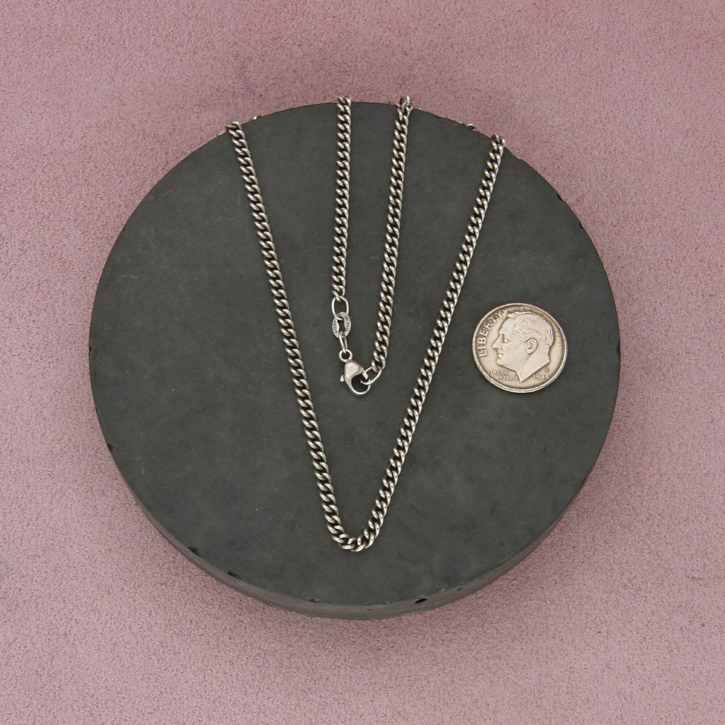 james avery sterling silver medium curb chain necklace size 24in