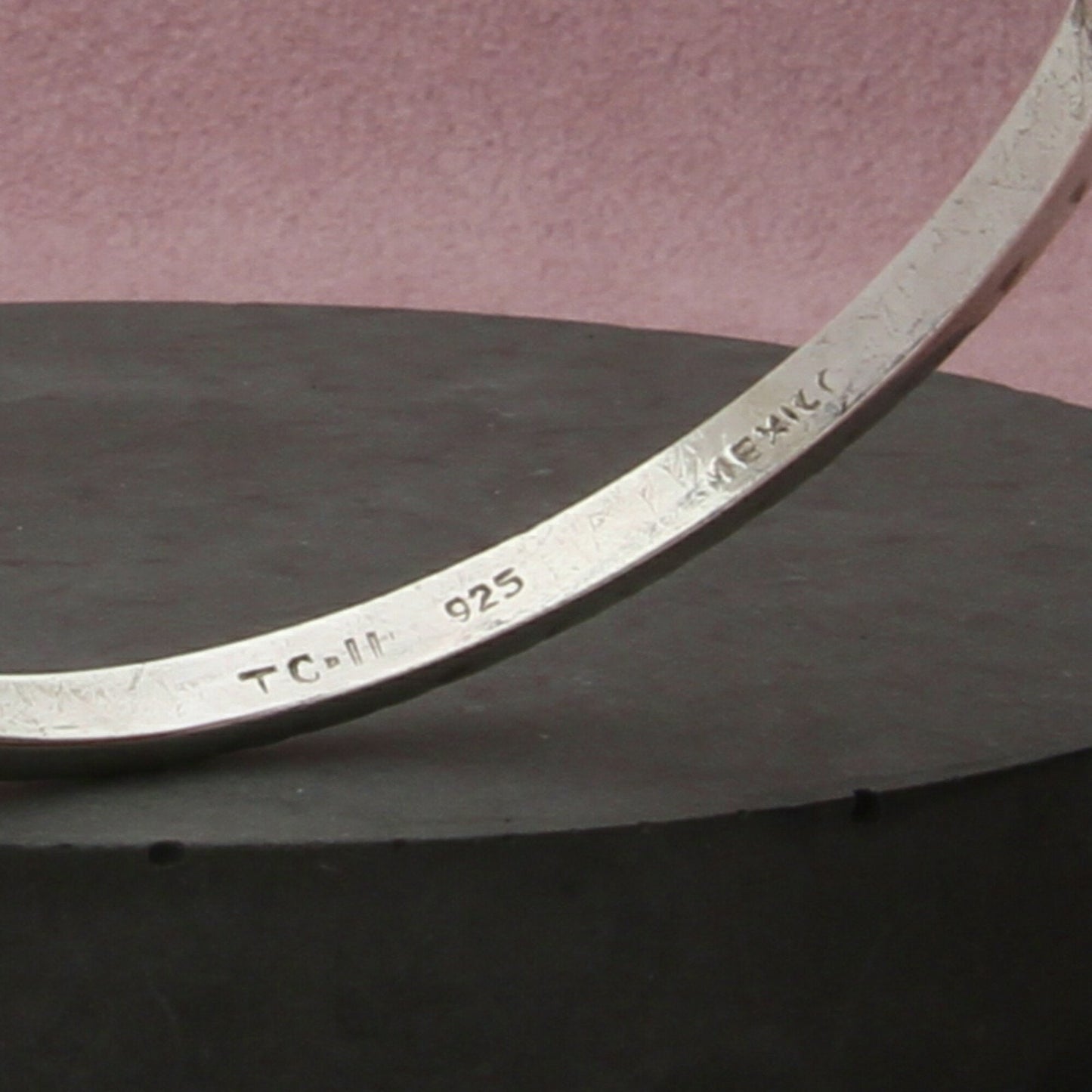 taxco mexico sterling silver vintage scroll stack bracelet size 6.5in