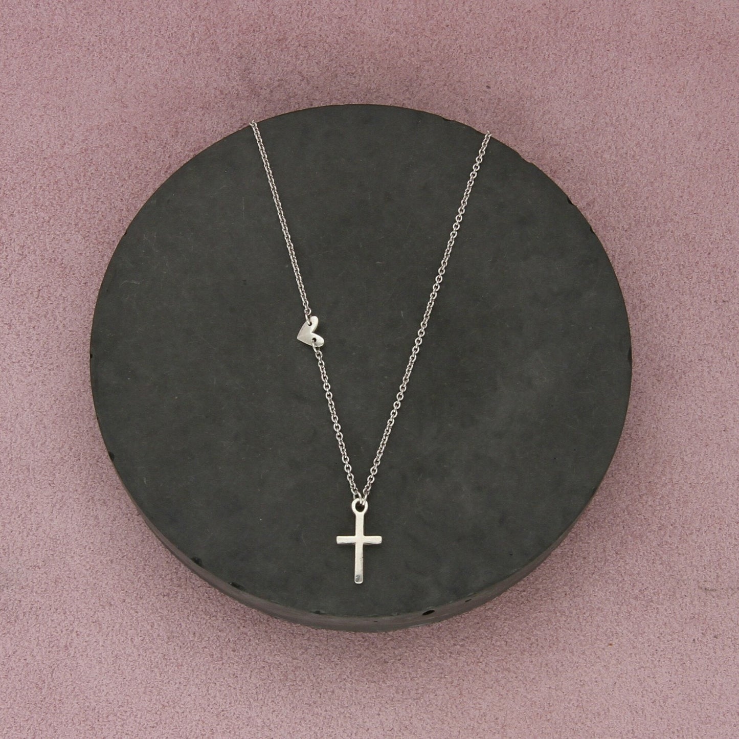 james avery sterling silver faith and love cross heart necklace size 15-17in