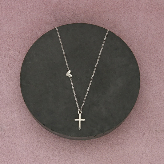 james avery sterling silver faith and love cross heart necklace size 15-17in
