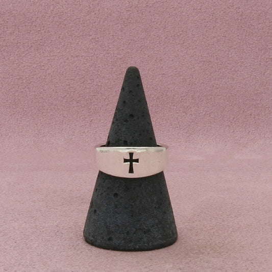 james avery sterling silver narrow crosslet ring size 7.25