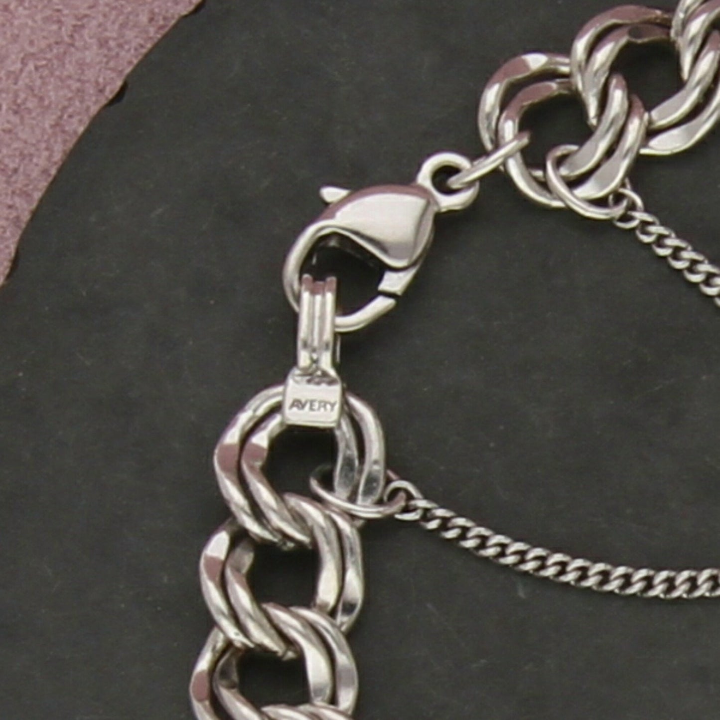 james avery sterling silver large heavy double curb charm bracelet size 8in