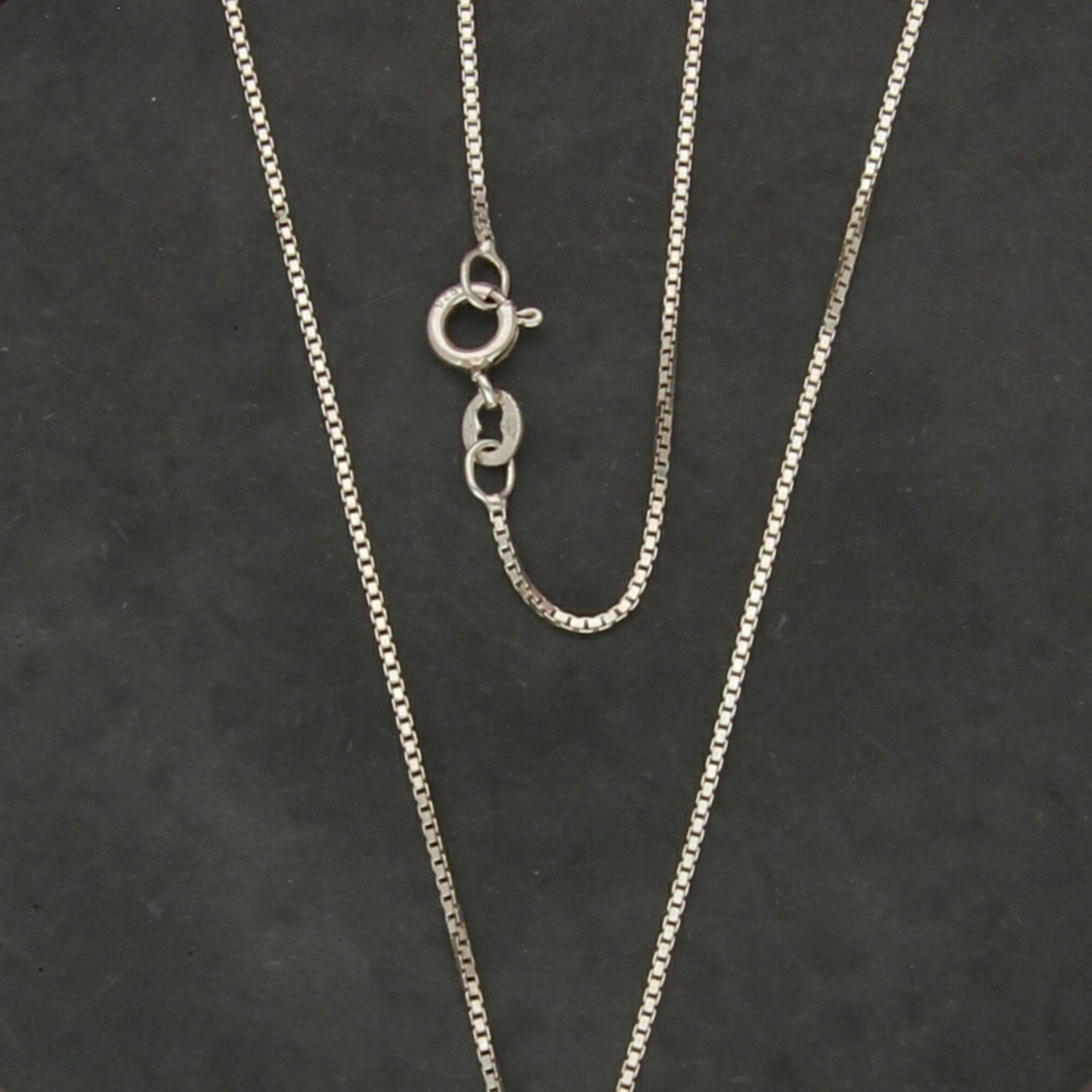 sterling silver 1mm box chain necklace size 24.25in