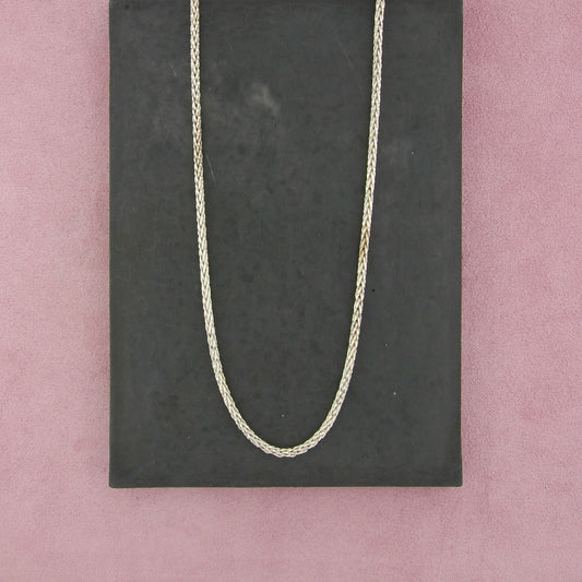 sterling silver italy 3mm diamond-cut wheat chain necklace size 20in