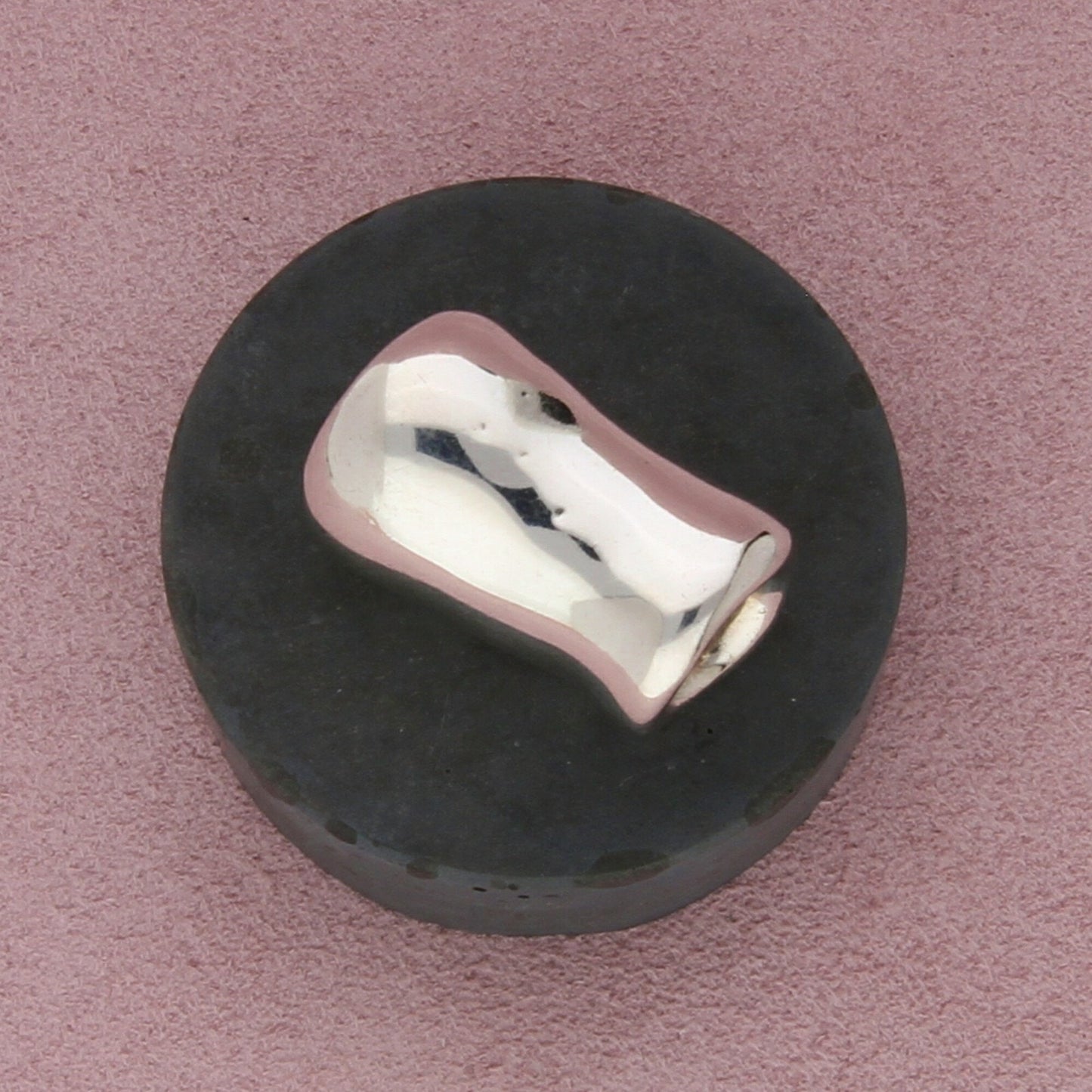 sterling silver vintage electroform slider bead pendant