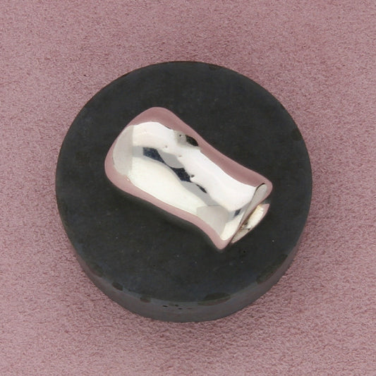sterling silver vintage electroform slider bead pendant