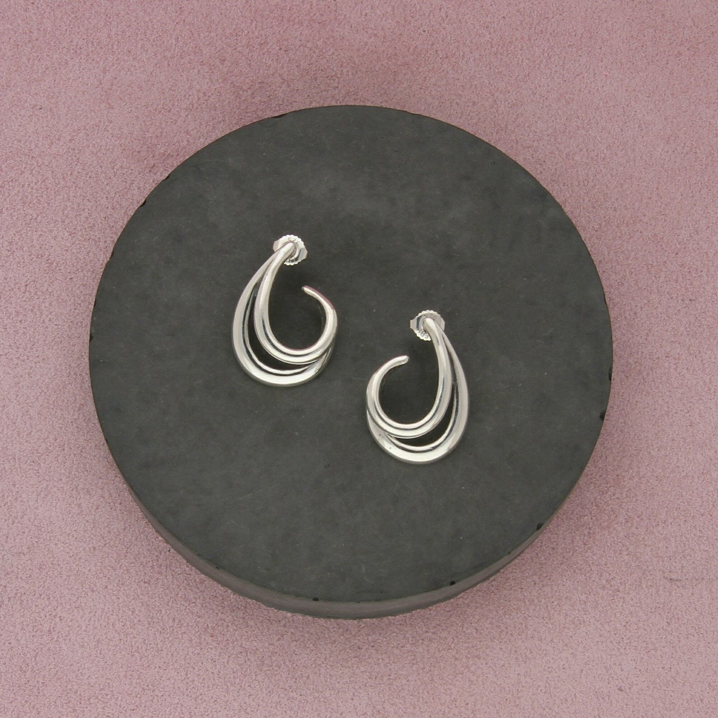 james avery sterling silver retired double curl post earrings