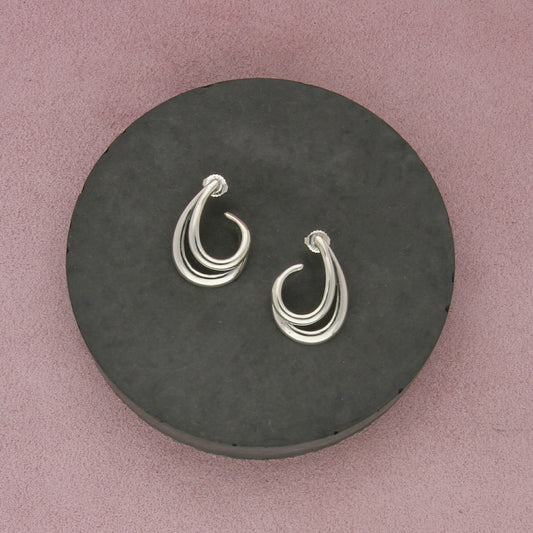 james avery sterling silver retired double curl post earrings