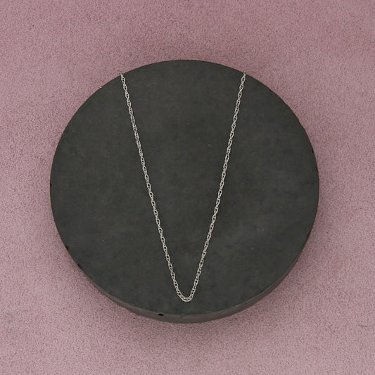 sterling silver vintage 1mm prince of wales chain necklace size 30in