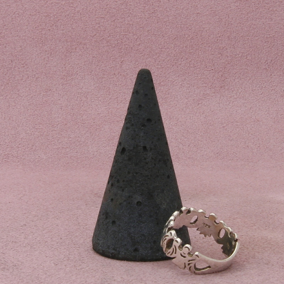 sterling silver guardian angels band ring size 6.25