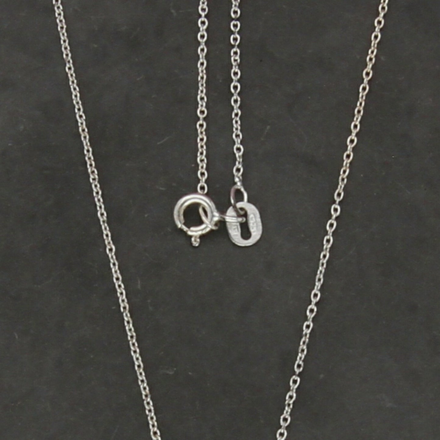 sterling silver italy 1mm cable chain necklace size 17.75in