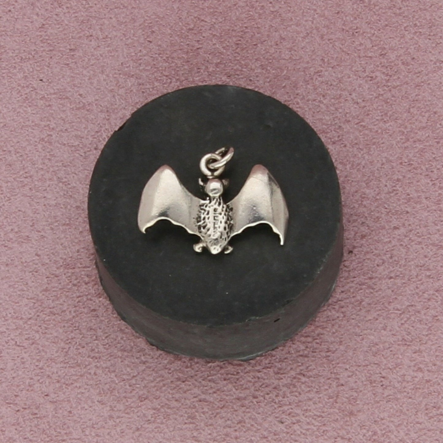 sterling silver vintage flying bat charm pendant