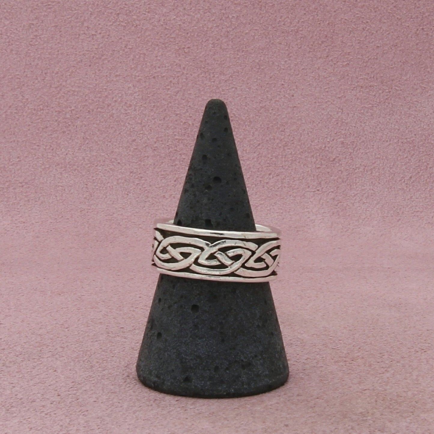 sterling silver mens celtic knot band ring size 9