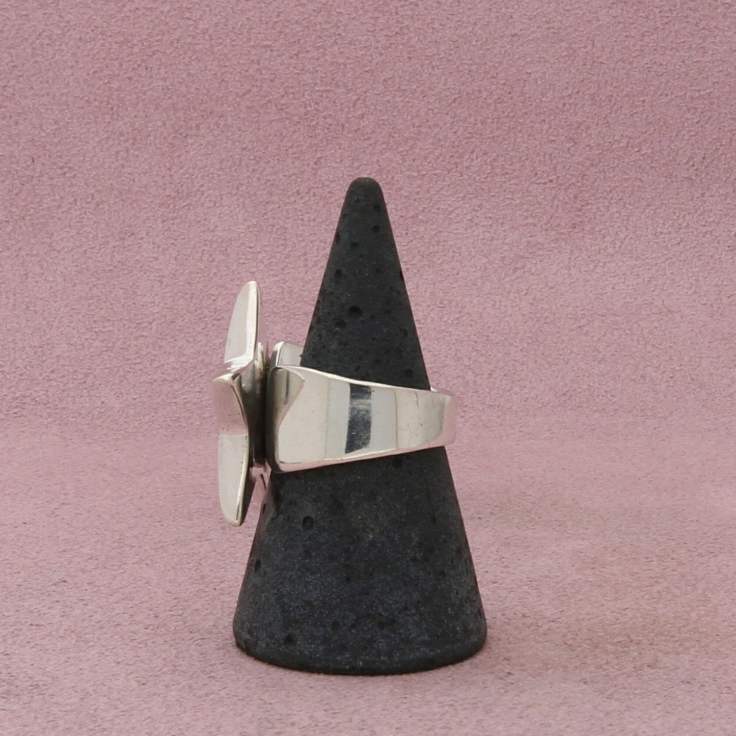 sterling silver solid star adjustable ring size 7.5
