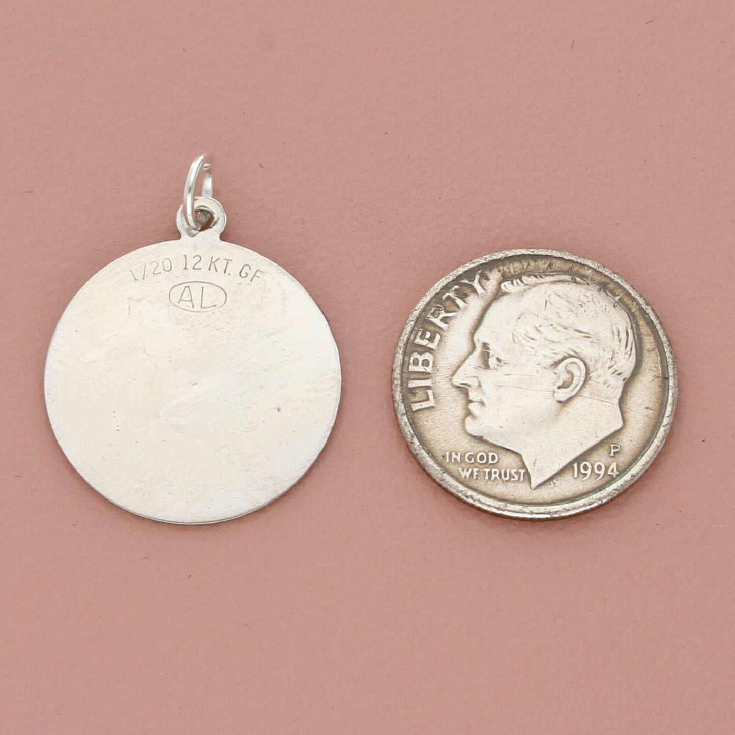 12k gold filled vintage distinguished marriage medal charm