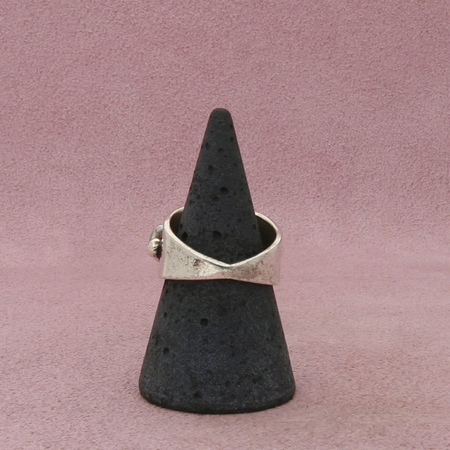 navajo sterling silver vintage turquoise cigar band ring size 8