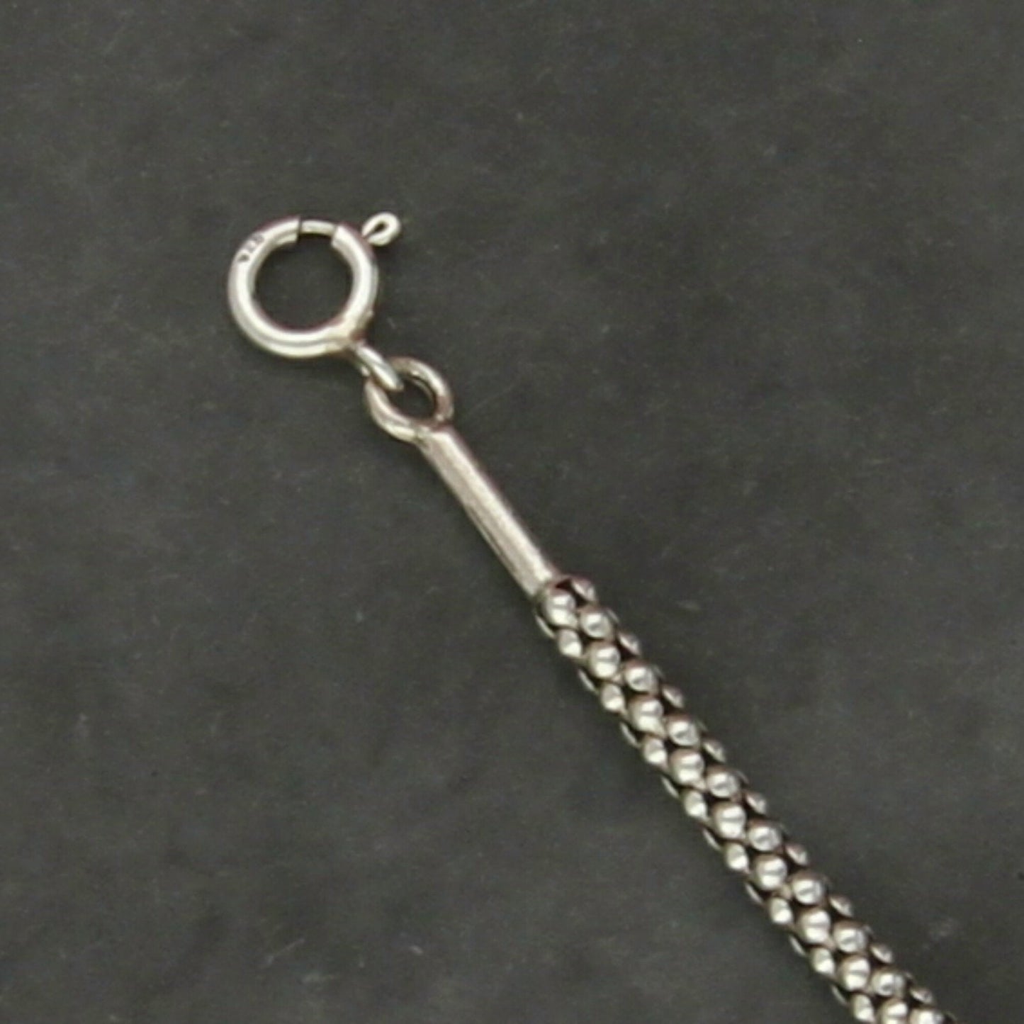 sterling silver 3mm popcorn chain necklace size 18in