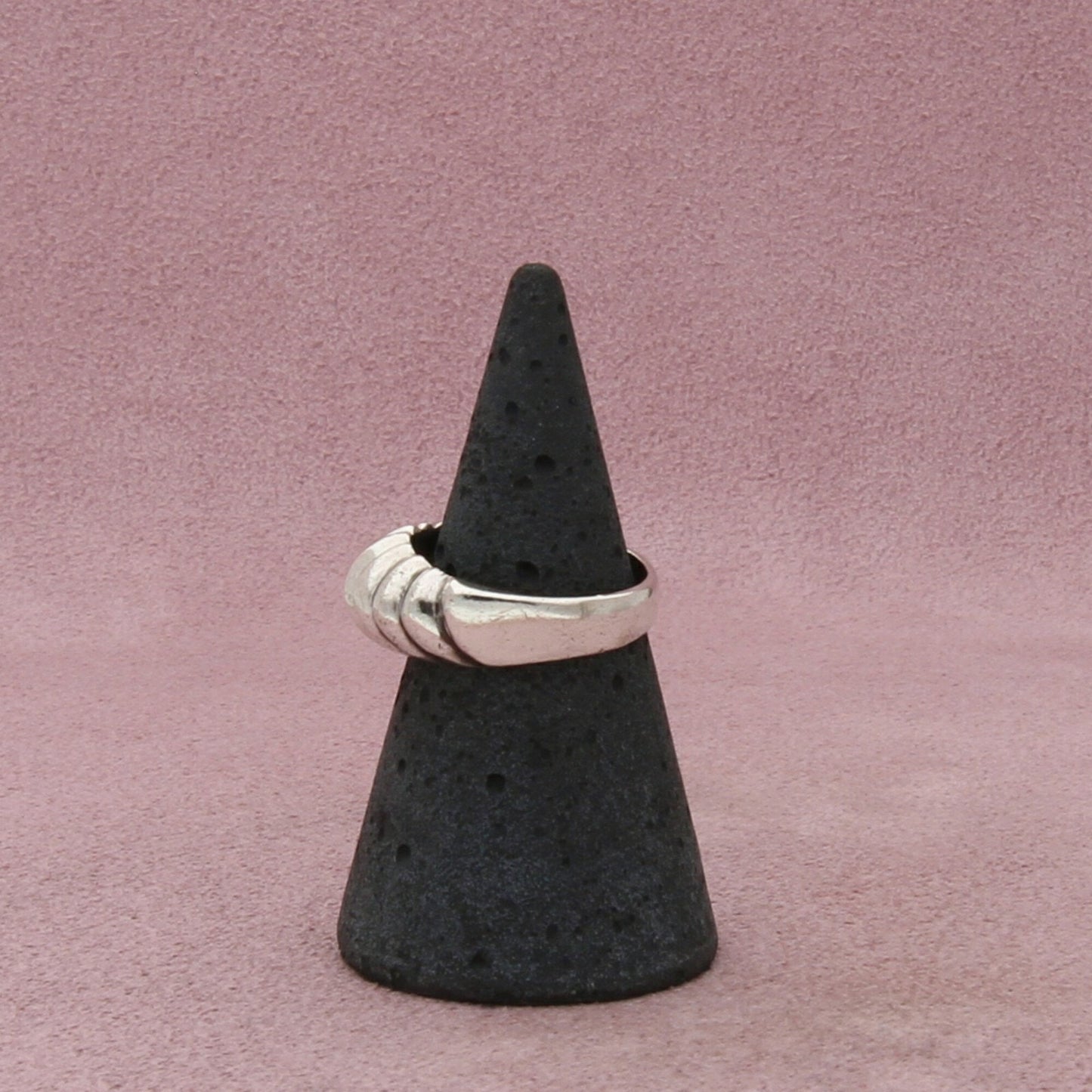 sterling silver vintage scalloped peak band ring size 5.75