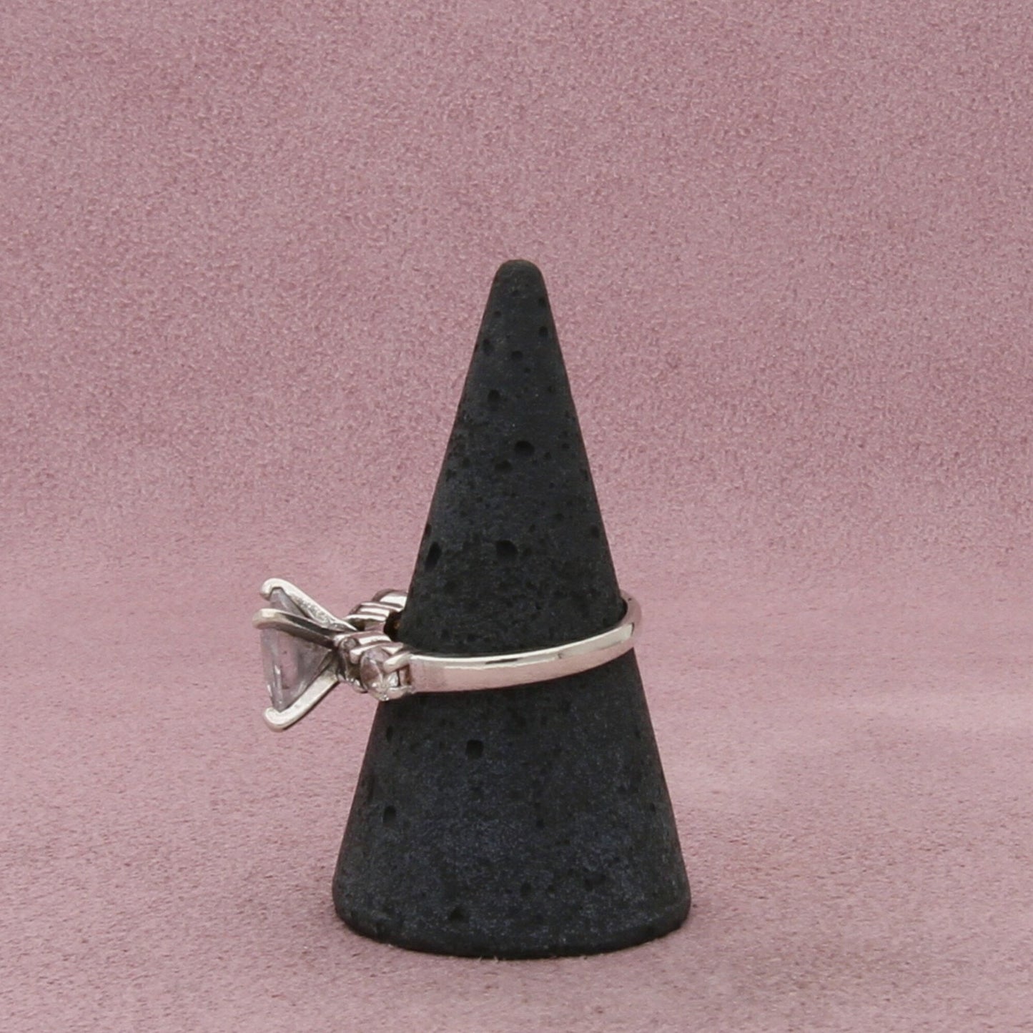 sterling silver princess-cut cz engagement ring size 8