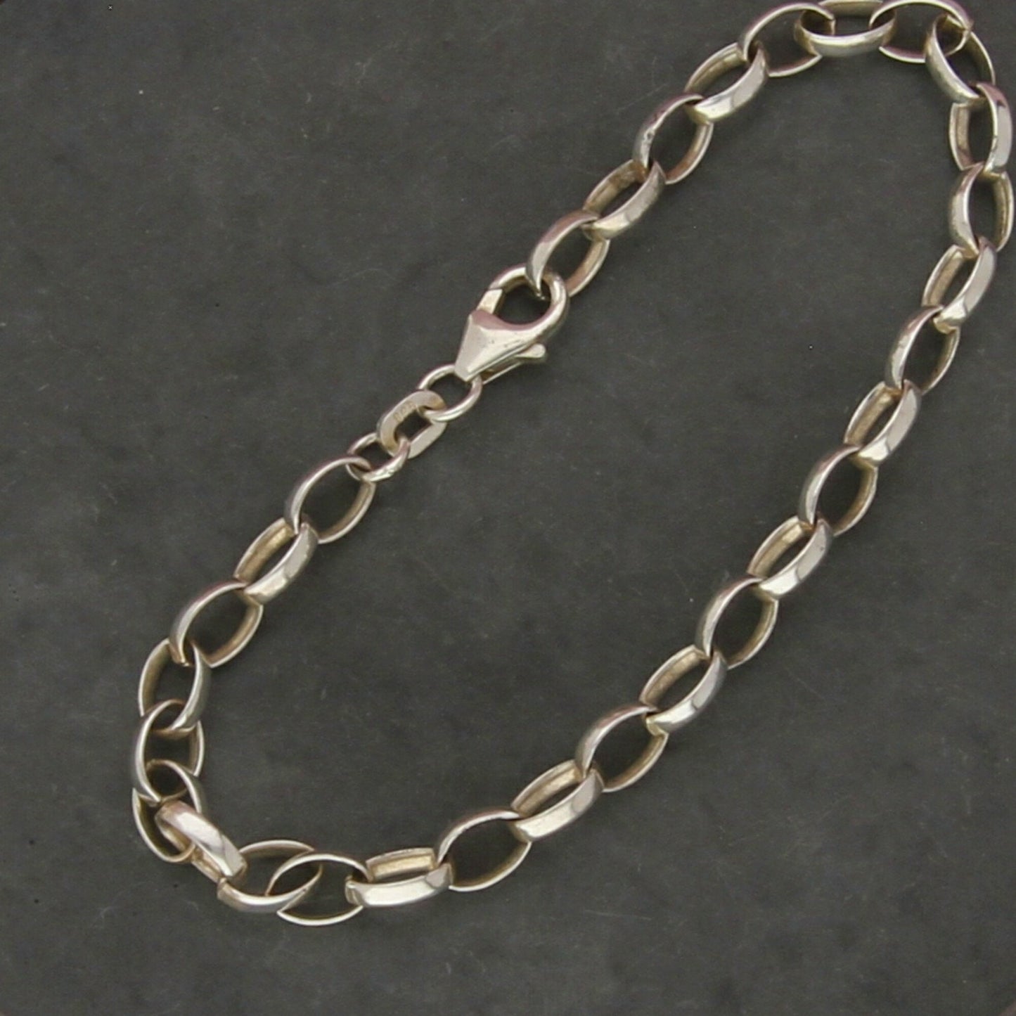 sterling silver 5mm rolo chain bracelet size 7in