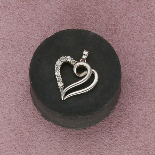 sterling silver diamond accent heart pendant