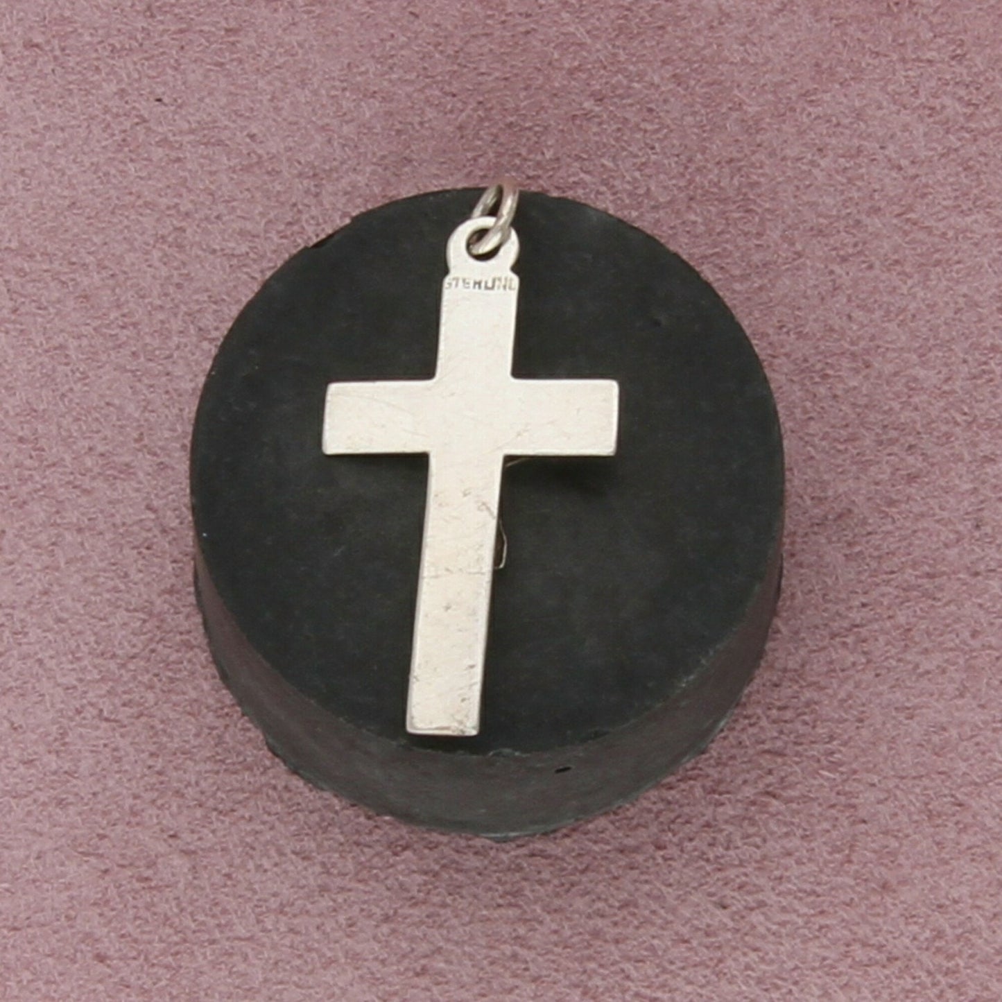 sterling silver vintage crucifix cross pendant