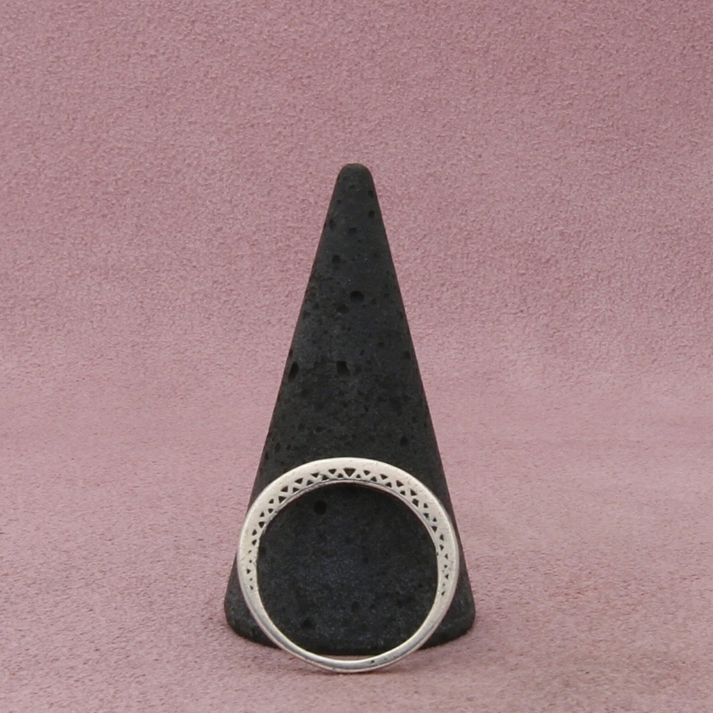 sterling silver dainty cz stack band ring size 7.5