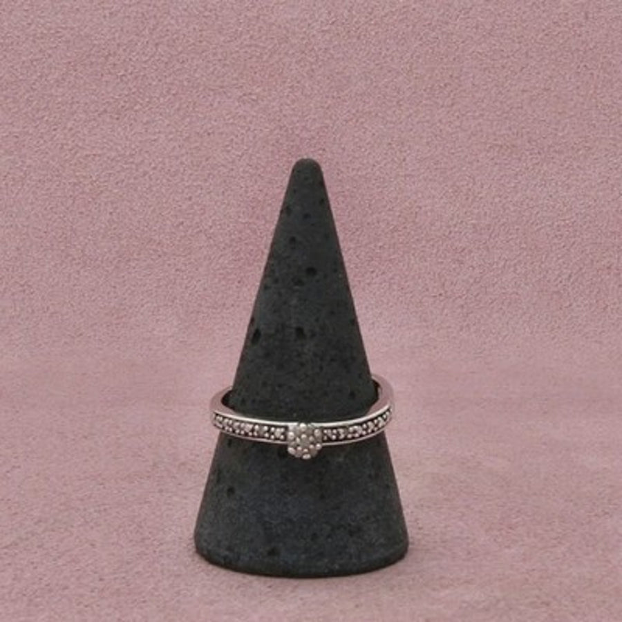 Bradford Exchange Sterling Silver Diamond Promise Cluster Ring Size 10