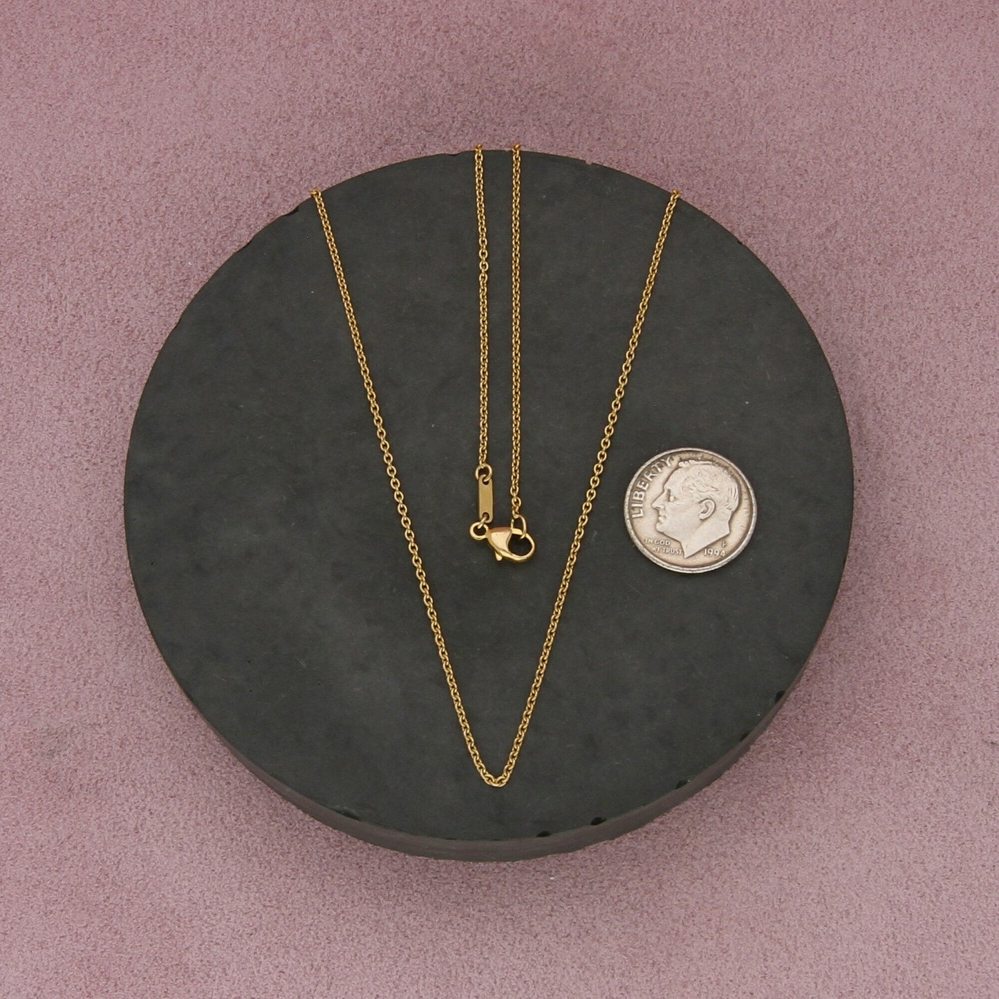james avery 18k yellow gold fine cable chain necklace size 20in